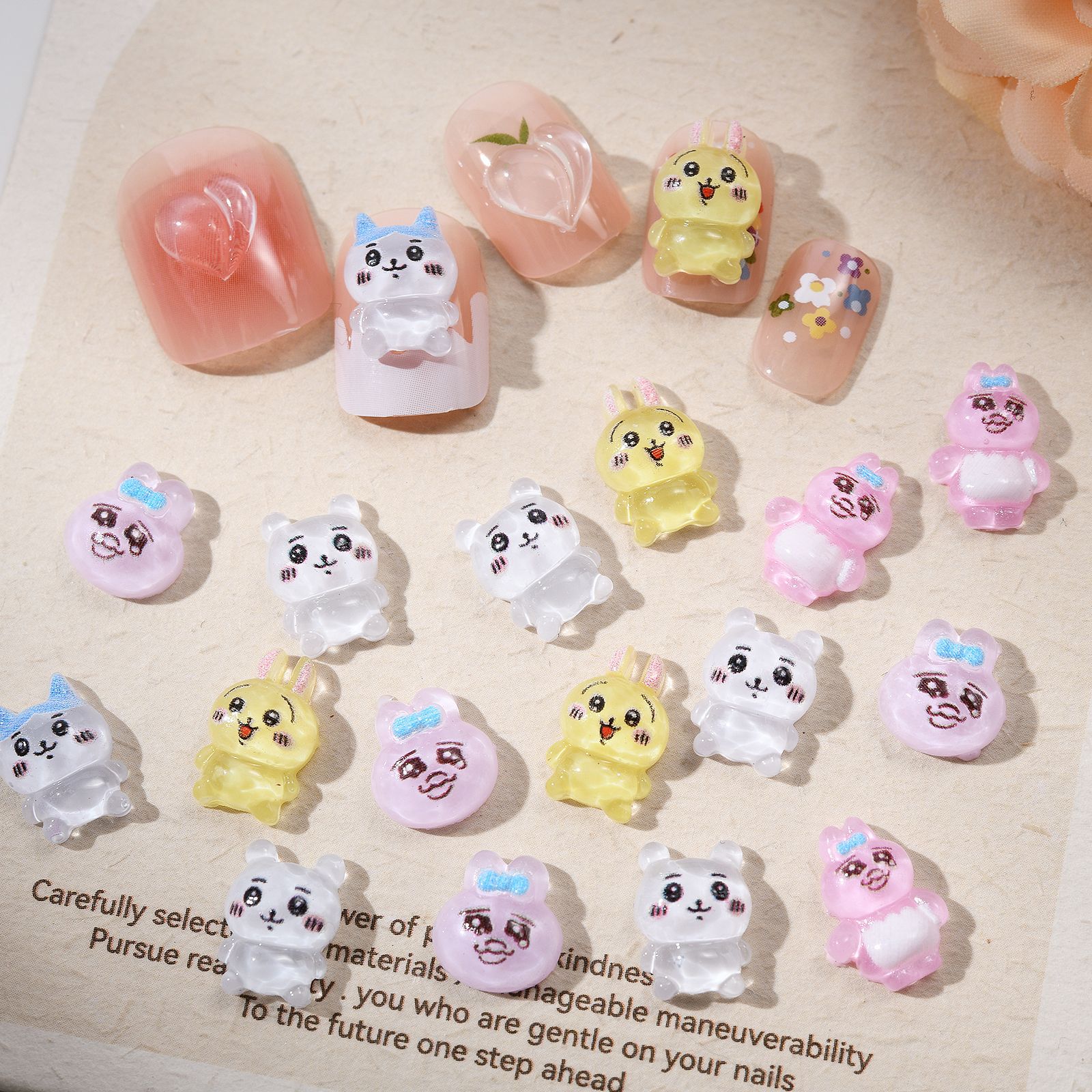 Nail Art - 100 piezas de accesorios de resina