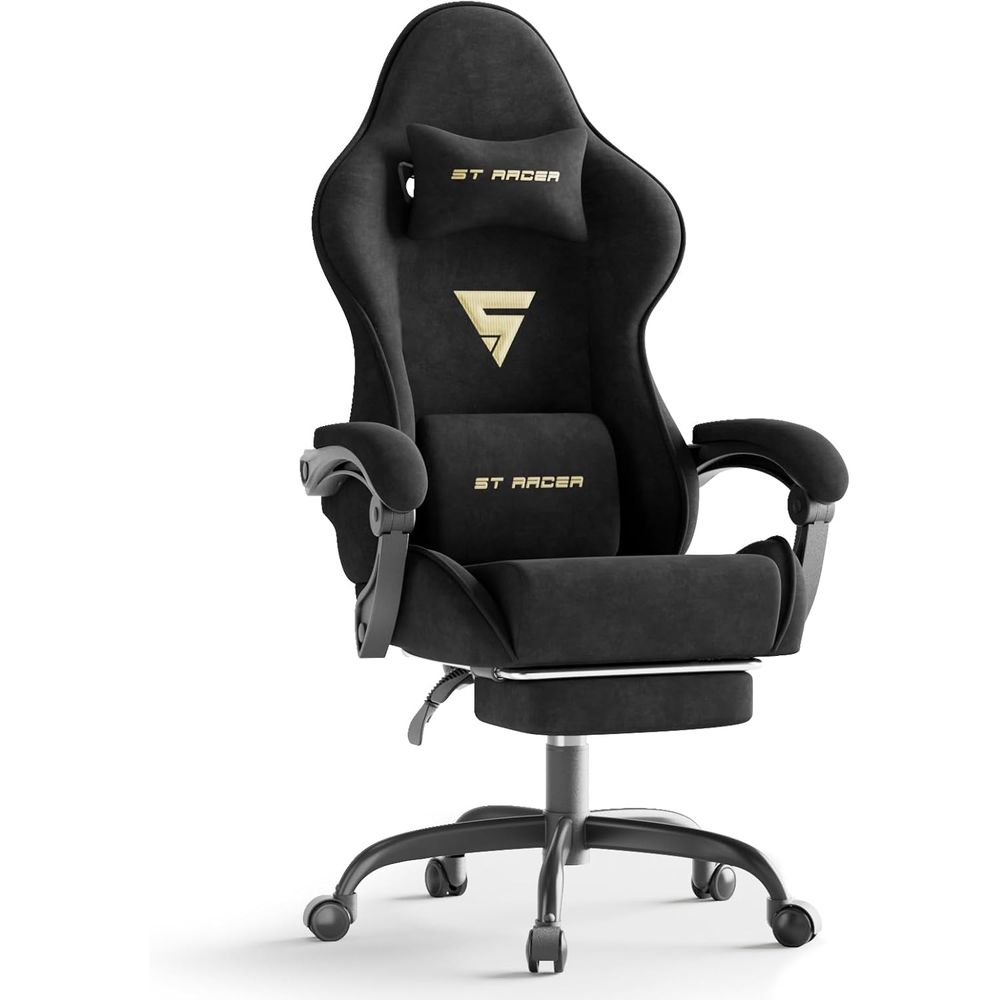 Massage - Silla de Juego Ergonómica de Terciopelo