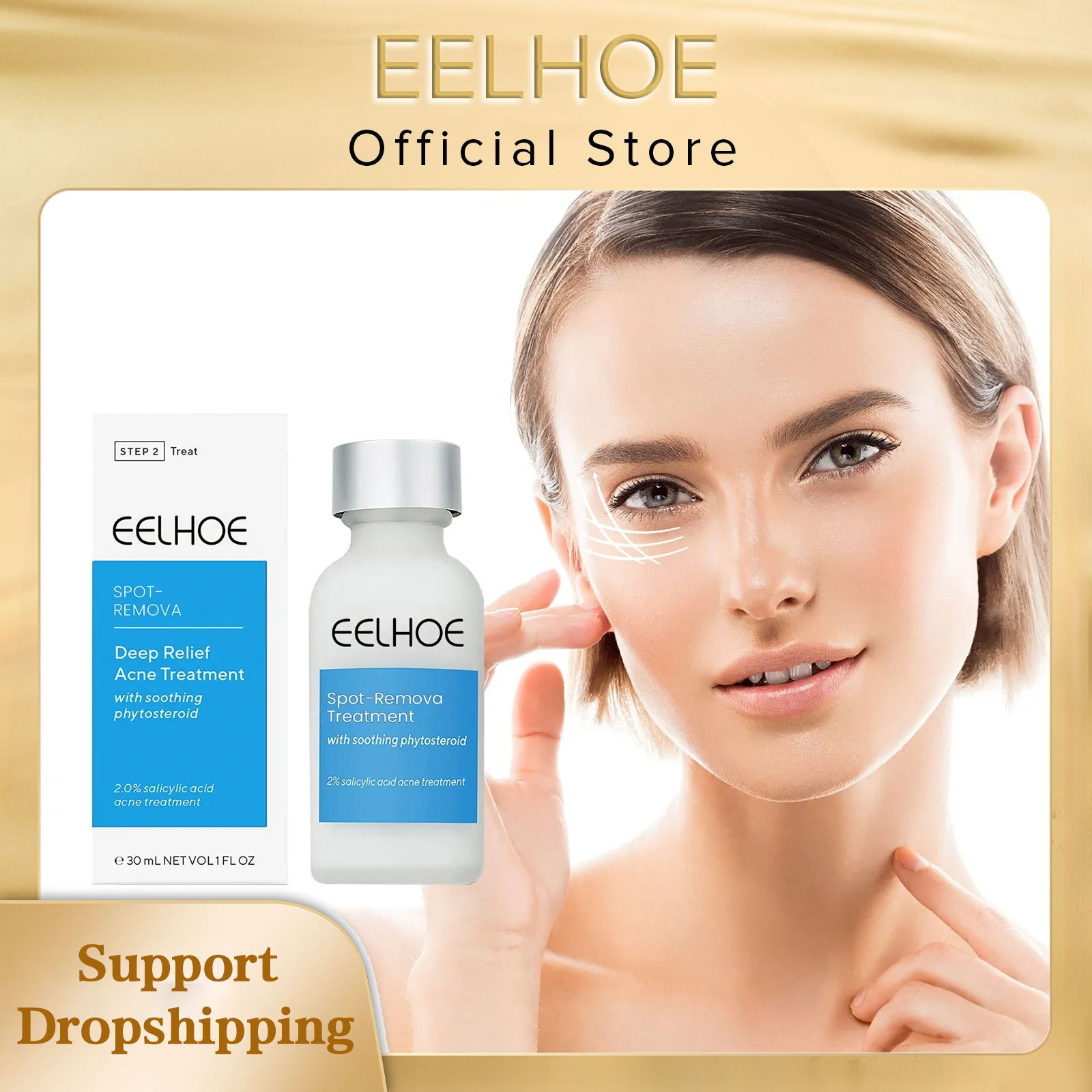 Salicylic Acid Blackhead Remover - EELHOE-loción para el tratamiento del acné,
