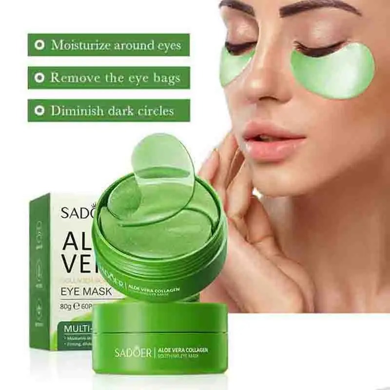 Mascarilla de colágeno de Aloe - Collagen Under Eye Patches reseña y precio
