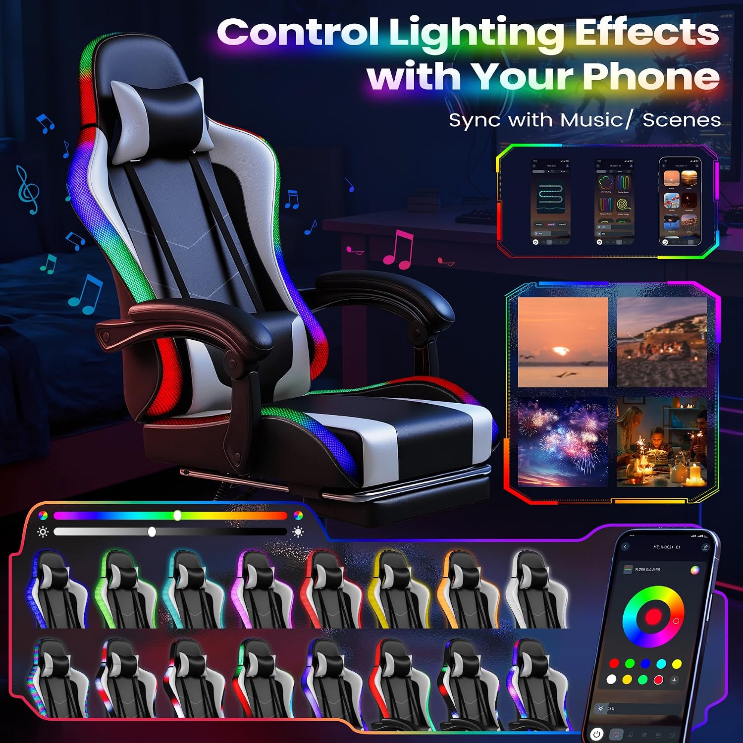 Silla de juego Homall, silla e - Massage reseña y precio